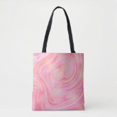 Rosa Marmorplatte Swirl & Gold Glitzer Muster Tasche (Vorderseite)