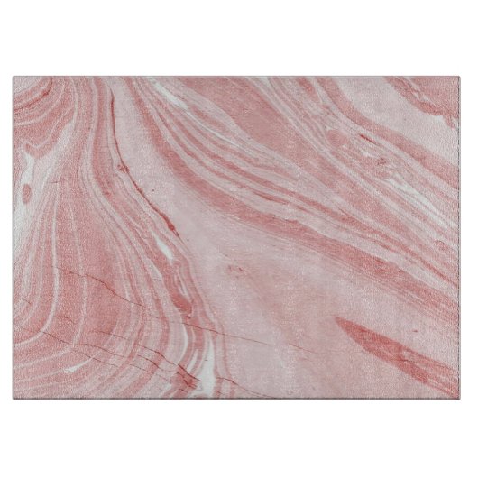 Rosa Marmorschneide Schneidebrett (Vorderseite)