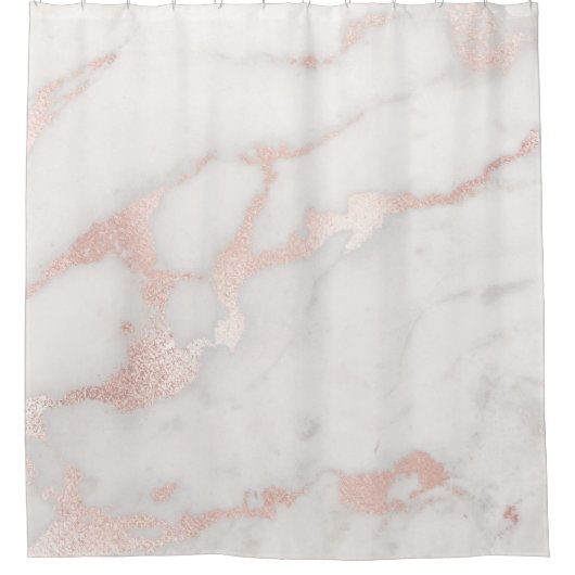 rosa Marmorstein Duschvorhang (Vorderseite)