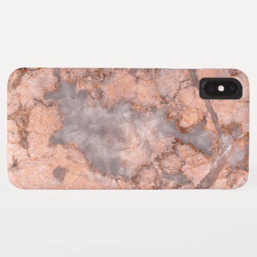 Rosa Marmorstein mit grauem Hintergrund Case-Mate iPhone Hülle (Rückseite (Horizontal))