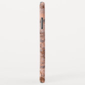 Rosa Marmorstein mit grauem Hintergrund Case-Mate iPhone Hülle (Hinten/Rechts)