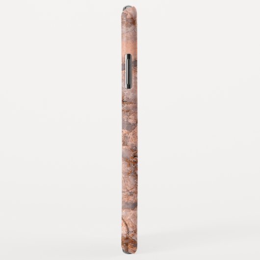 Rosa Marmorstein mit grauem Hintergrund Case-Mate iPhone Hülle (Hinten/Rechts)