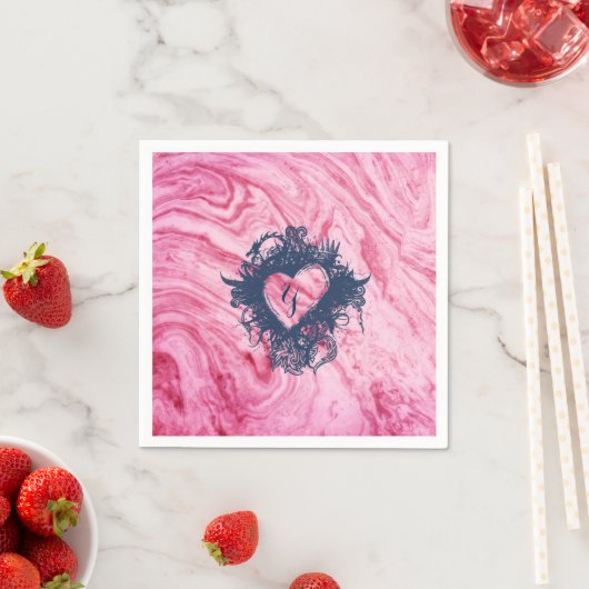 Rosa Marmorstruktur elegantes Muster Serviette (Beispiel)