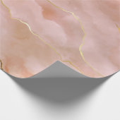 Rosa Marmorstruktur Geschenkpapier (Ecke)