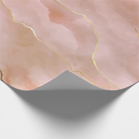 Rosa Marmorstruktur Geschenkpapier (Ecke)