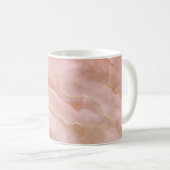 Rosa Marmorstruktur Kaffeetasse (VorderseiteRechts)