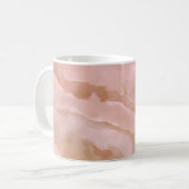 Rosa Marmorstruktur Kaffeetasse (Vorderseite Links)