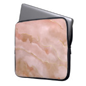 Rosa Marmorstruktur Laptopschutzhülle (Vorderseite Links)