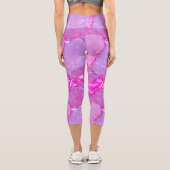 Rosa Marmorstruktur, Marmoreffekt Capri Leggings (Rückseite)