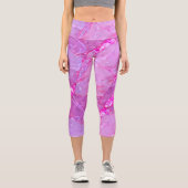 Rosa Marmorstruktur, Marmoreffekt Capri Leggings (Vorderseite)