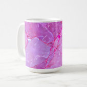 Rosa Marmorstruktur, Marmoreffekt Kaffeetasse (Vorderseite Links)