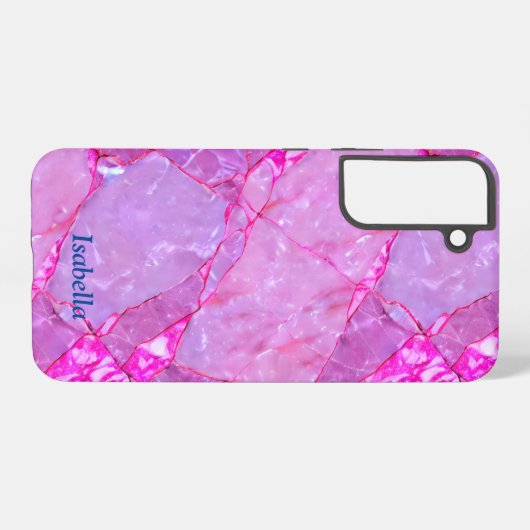 Rosa Marmorstruktur, Marmoreffekt Samsung Galaxy Hülle (Rückseite (Horizontal))
