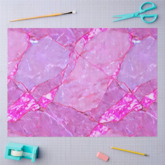 Rosa Marmorstruktur, Marmoreffekt Seidenpapier (Basteln)