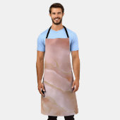 Rosa Marmorstruktur Schürze (Getragen)