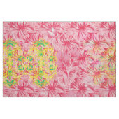 Rosa Marmortapete. Floral Grid Textile Stoff (Fat Quarter (45,7 x 55,9 cm))