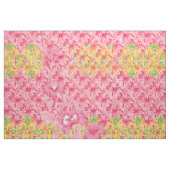 Rosa Marmortapete. Floral Grid Textile Stoff (Yard (91,4 cm))