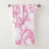 Rosa Marmortuch-Set Badhandtuch Set (Insitu)