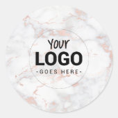 rosa Marmoruntergrund Runder Aufkleber (Vorderseite)