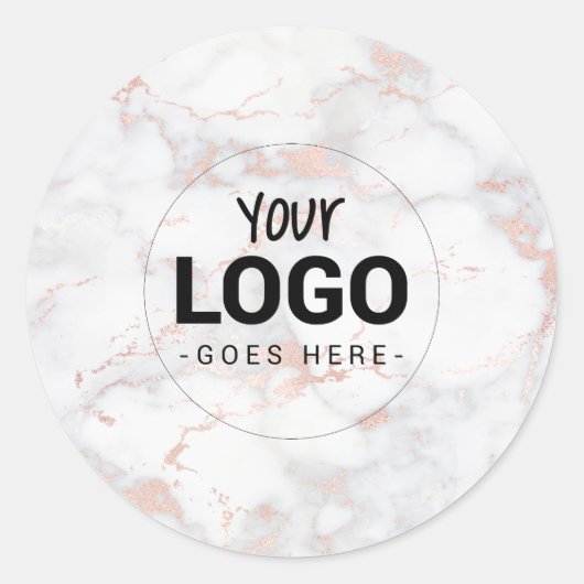 rosa Marmoruntergrund Runder Aufkleber (Vorderseite)