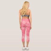 Rosa Marmorwolke abstrakt Capri Leggings (Rückseite)