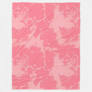 Rosa Marmorwolke abstrakt Fleecedecke