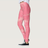 Rosa Marmorwolke abstrakt Leggings (Links)