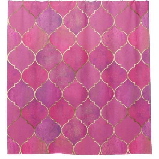 rosa marokkanisch duschvorhang (Vorderseite)