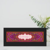 Rosa marokkanische Einladung zur Hochzeit (Stehend Vorderseite)