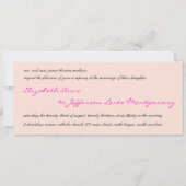 Rosa marokkanische Einladung zur Hochzeit (Rückseite)