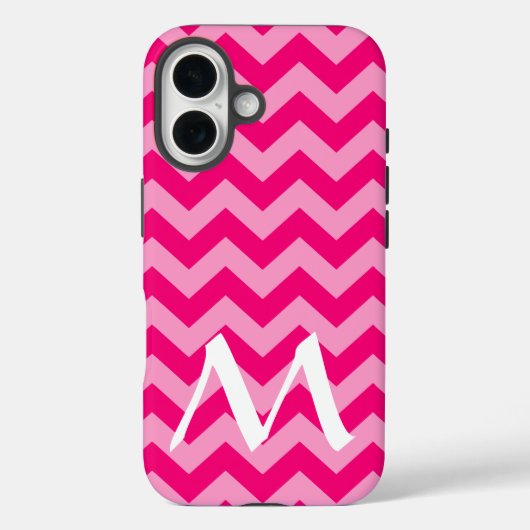 Rosa marokkanische Moods Chevrons mit Monogramm Case-Mate iPhone Hülle (Rückseite)