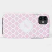 Rosa marokkanisches Muster mit Monogram iPhone 5 H Case-Mate iPhone Hülle (Rückseite (Horizontal))