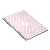 Rosa marokkanisches Muster mit Monogram-Notebook Notizblock (Rechte Seite)