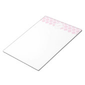 Rosa marokkanisches Muster mit Monogram Notepad Notizblock (angewinkelt)