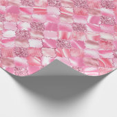 Rosa marokkanisches Quatrefolienmuster Geschenkpapier (Ecke)