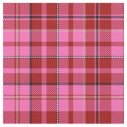 Rosa-Maron-Karo-Tartan-Design  Stoff (Nahaufnahme)