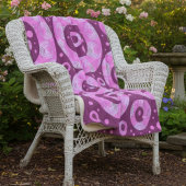 rosa Maronzirkel mit geometrischem Muster und Punk Sherpadecke