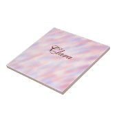 Rosa Maroon Aquarell abstrakt Namenspastel hinzufü Fliese (Seite)