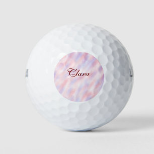 Rosa Maroon Aquarell abstrakt Namenspastel hinzufü Golfball