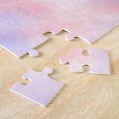 Rosa Maroon Aquarell abstrakt Namenspastel hinzufü Puzzle (Seite)