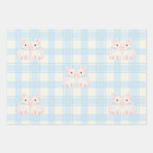 Rosa Marshmallow-Hasen-Ostern Geschenkpapier Set (Vorderseite 3)
