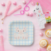 Rosa Marshmallow-Hasen-Ostern Pappteller (Party)