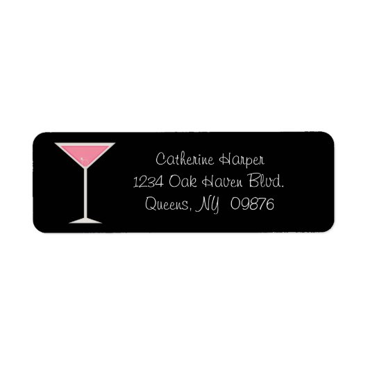 Rosa Martini mit Verlobung-Ring-Etikett (Vorne)