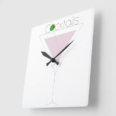 Rosa Martini Quadratische Wanduhr (Winkel)