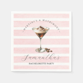 Rosa Martinis und Matrimony Cocktail Serviette