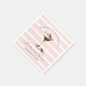 Rosa Martinis und Matrimony Cocktail Serviette (Ecke)