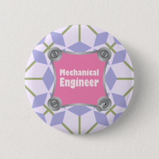 rosa Maschinenbauingenieur Button (Vorderseite)