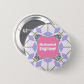 rosa Maschinenbauingenieur Button (Vorne & Hinten)