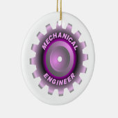 rosa Maschinengetriebe Keramik Ornament (Rechts)