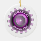 rosa Maschinengetriebe Keramik Ornament (Hinten)