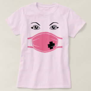 rosa Maske T-Shirt